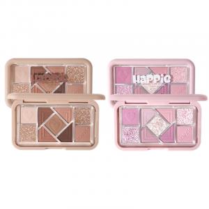 Hold Live Маленькая розовая палетка с девятью цветами теней для век, легко растушевываются, шиммер, натуральный