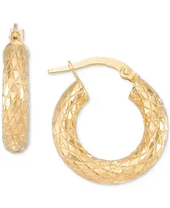 Круглые серьги-кольца из 10-каратного желтого золота Macy'S, gold