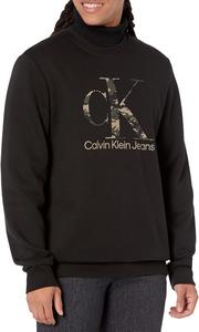 Мужская толстовка Calvin Klein с круглым вырезом и камуфляжным принтом и монограммой, Black