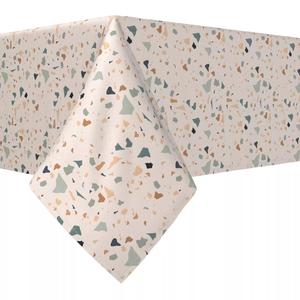 Квадратная скатерть, 100% полиэстер, 60x60 дюймов, розовый терраццо.