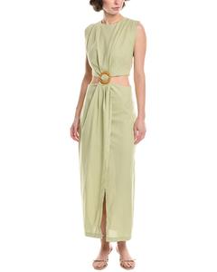 HL Affair Платье миди с вырезом на талии, зеленый