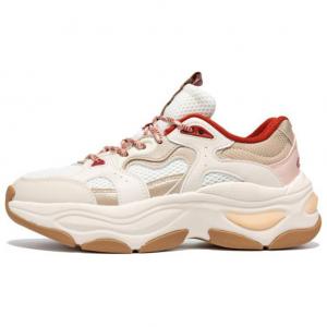 361° Нескользящие износостойкие низкие повседневные туфли женские белые бежево-красные