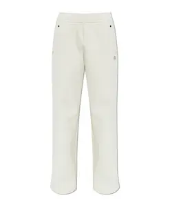 Брюки с широкими штанинами из комбинированных материалов Moose Knuckles, бежевый