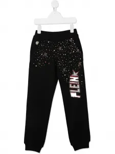 Спортивные брюки с логотипом Philipp Plein Junior, черный