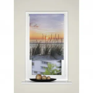 ИДЕИ ДЛЯ ДОМАШНЕЙ ЖИЗНИ Римская штора «ВЕЧЕР», с крючком, без сверления, свободно висящая, рулонная штора с цепочкой, цифровая печать Home Wohnideen, цвет naturfarben