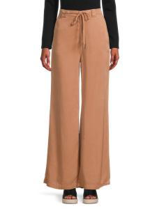 Широкие брюки с завязками на завязках Hudson Jeans, кэмел