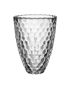 Большая малиновая ваза Orrefors, clear