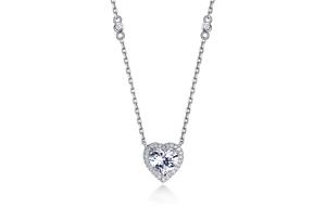 Daisy Fellowes 925 Sterling Silver Heart Necklace Women's