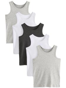 Майка Next, цвет Dark grey/mottled grey/White