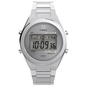 Timex Мужские наручные часы с кварцевым механизмом, ремешком из нержавеющей стали, диаметром 39 мм и серебристым циферблатом