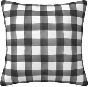 Paruiny Декоративная наволочка в клетку баффало с потайной молнией White