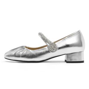 Туфли Мэри Джейн женские серебряный Cameido, серебряный