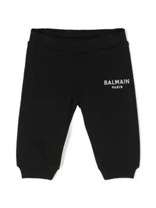 Спортивные брюки с логотипом Balmain Kids, черный