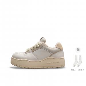 WANDER AROUND Нескользящие износостойкие низкие кроссовки для скейтбординга женские серо-белые