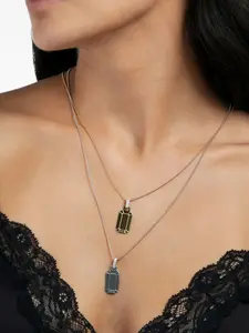 Колье Tokyo из белого золота с бриллиантами EÉRA, серебяный