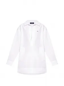 Мини-платье с воротником-стойкой Dsquared2, белый