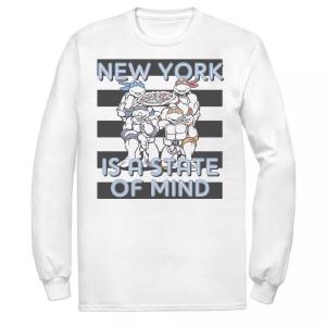 Мужская футболка с длинными рукавами в полоску Ninja Turtles New York Is A State Of Mind Licensed Character