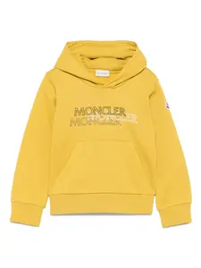 Худи с логотипом Moncler Enfant, желтый