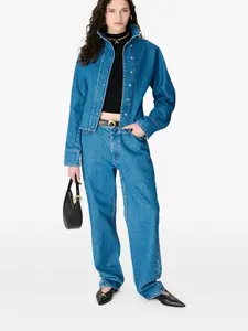 Джинсы Moon Laser свободного кроя Marine Serre, синий