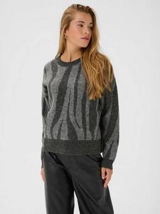Блузка Bitzy с животным принтом KAFFE, Grey/Dark Grey