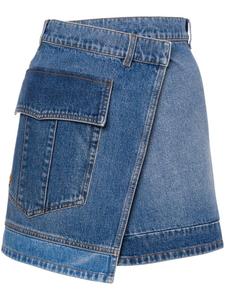 Джинсовая юбка асимметричного кроя Philosophy Di Lorenzo Serafini, синий