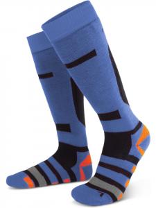 Normani 2 пары лыжных гольфов до колена в рубчик, джинсово-черно-оранжевого цвета