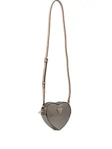 Сумка через плечо с логотипом в форме сердца GUESS USA, серый