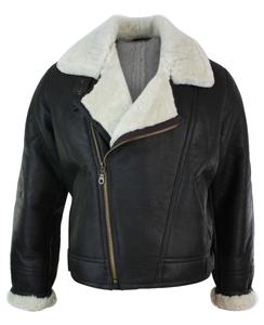 Куртка пилота B3 из овчины Sherling Cross Zip TruClothing, цвет brown cream