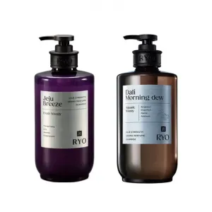 Набор из двух средств для ухода за волосами Rich Potpourri Scent Shampoo Ryo, jeju breeze shampoos 580ml+dali sunrise shampoos 580ml