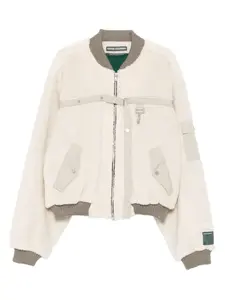 Бомбер с фактурой флиса Reese Cooper, нейтральный
