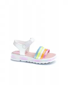 Детские кожаные сандалии на липучке Pablosky, белый