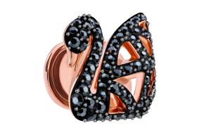 Swarovski Брошь Swan для женщин, черная