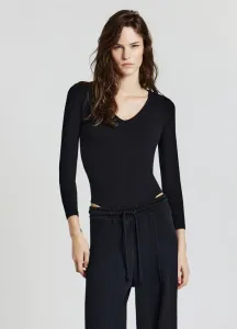 Футболка с v-образным вырезом и длинными рукавами Calliope, Ultrablack