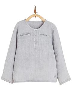 babycottons Рубашка с воротником-стойкой Paradise, серый