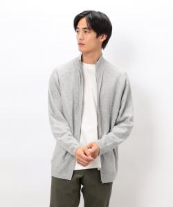 Кардиган на молнии в рубчик японских цветов Comme Ca Ism, цвет Gray