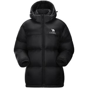 Теплая флисовая куртка-пуховик унисекс Camel, цвет White Jade Powder / Phantom Black