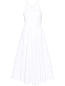 Расклешенное платье миди Alaïa, белый