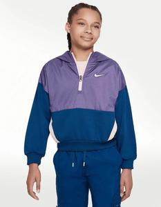 Детская толстовка Nike Outdoor Play, фиолетовая, флисовая, с застежкой-молнией до половины, с длинными рукавами, GBO44