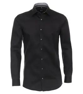 Деловая рубашка VENTI "Деловая рубашка VENTI однотонная", черный