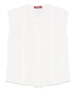 Элегантное белое платье Матильды Max Mara Studio, белый