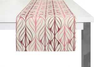 Настольная дорожка Adam "Wave", изготовленная из экологически чистого хлопка, производство Германия 50х150 см, темно-красный/розовый
