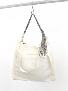 (L) Сумка-клатч / Большая нейлоновая сумка с ручкой из вельвета