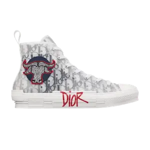 Кроссовки Shawn Stussy x Dior B23 High 'Ox Head Embroidery Patch', белый