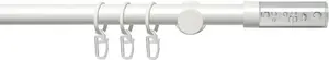 Карниз Liedeco "Готовый набор стилей, силовой цилиндр 20 мм, акрил", 1 направляющая, фиксированный размер, полный карниз 200 см, Ø 20 мм, белый