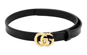 Женский кожаный ремень Gucci GG Marmont, черный