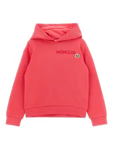 Худи с логотипом Moncler Enfant, розовый