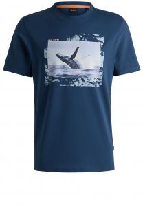 Рубашка BOSS Dunetrace, темно-синий/небесно-голубой/темно-синий