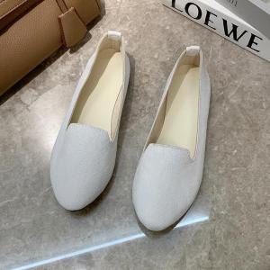 Женские балетки Canbebig, повседневные с заостренным носком, без шнурков, легкие и удобные, для прогулок на улице, рабочие лоферы, осенние модные туфли, White