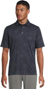 Футболка Johnston & Murphy Paisley Knit Jacquard Polo, темно-синий