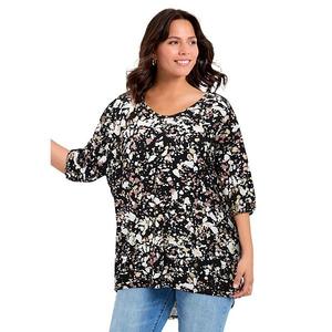 Топ Leila для женщин plus size Avenue, Black Speckle